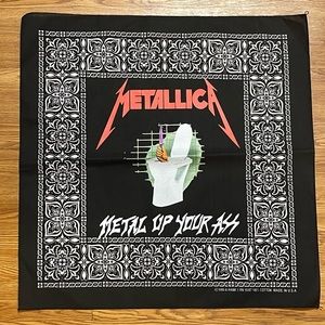 Metallica metal Up Your Ass black bandanna made in USA  Great Gift Idea!